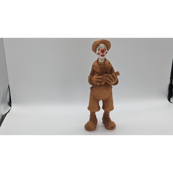 Vintage 1978 Andreoli Clown Poly-resin Figurine 10” Playing Guitar Circus Art - Picture 9 of 15
